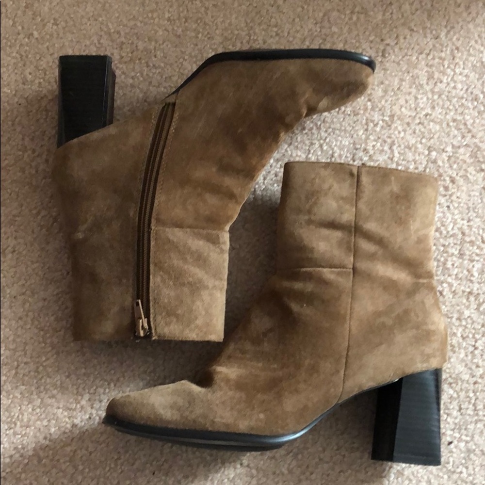 Chadwick’s Suede leather 3 inch heel boots.